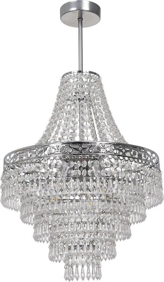 Luster Coral, 1x krištáľové tienidlo, ch