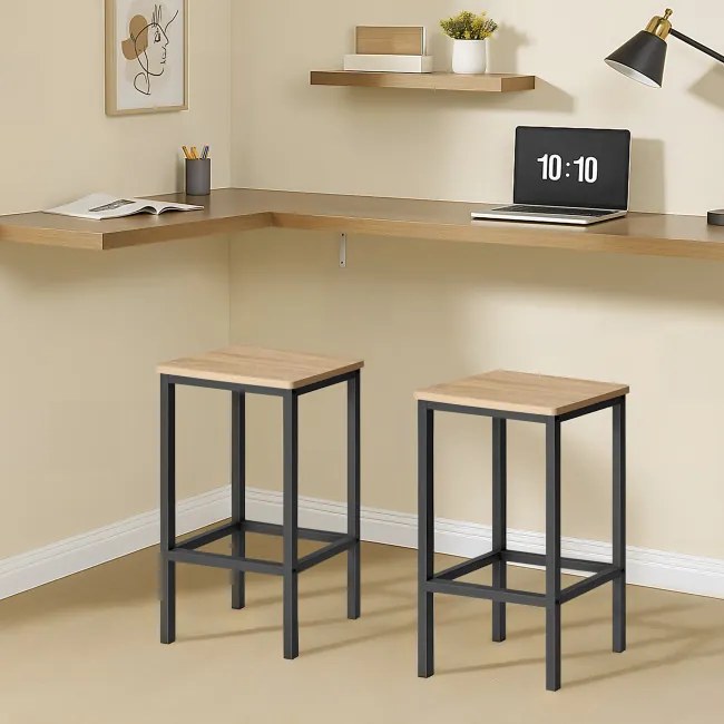 Barová stolička OSKAR LBC065B11 sonoma / čierne nohy