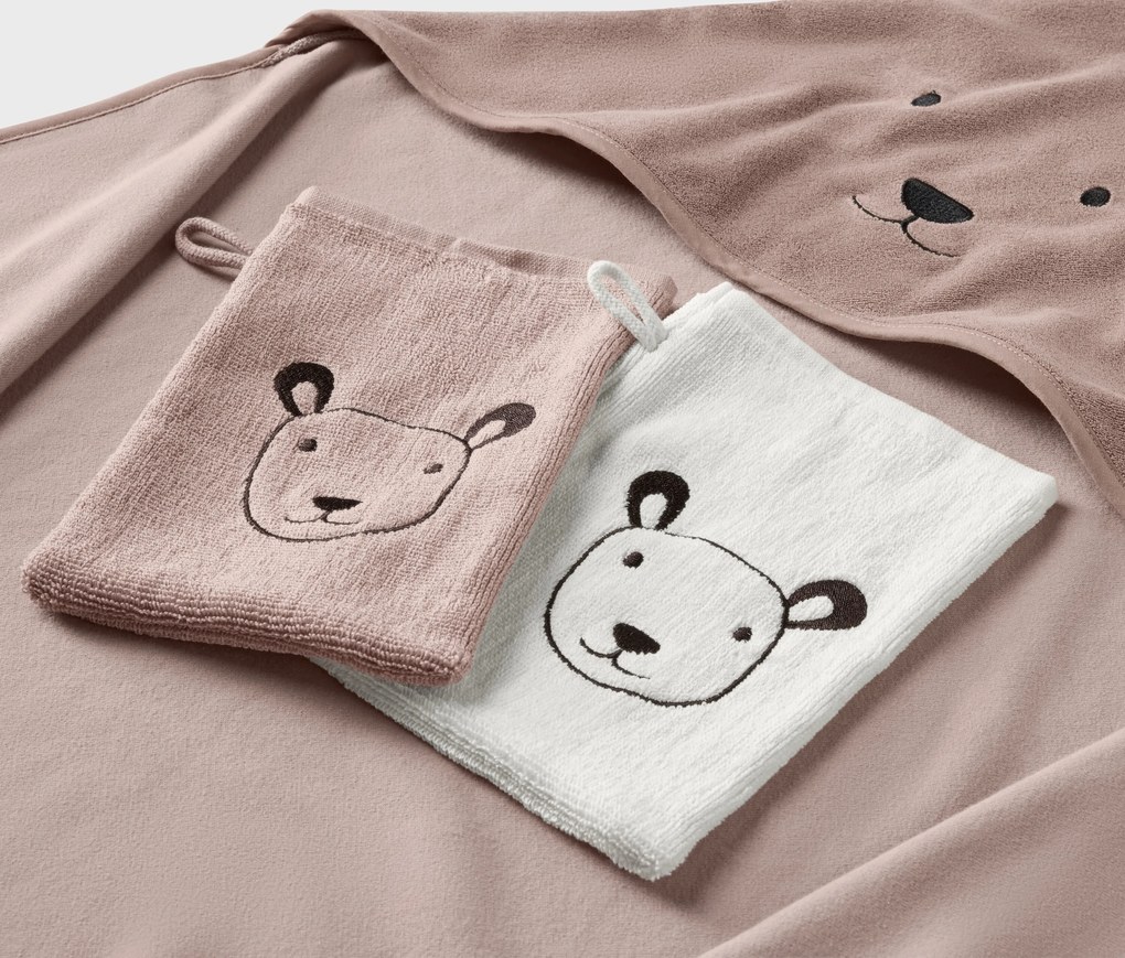 Detská osuška s kapucňou a 2 uteráčiky na umývanie