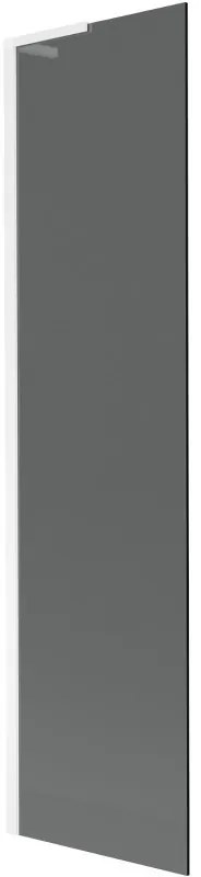 Mexen Next L, 1-krídlová vaňová zástena 50 x 150 cm, 6mm šedé sklo, biely profil, 895-050-000-03-40-20