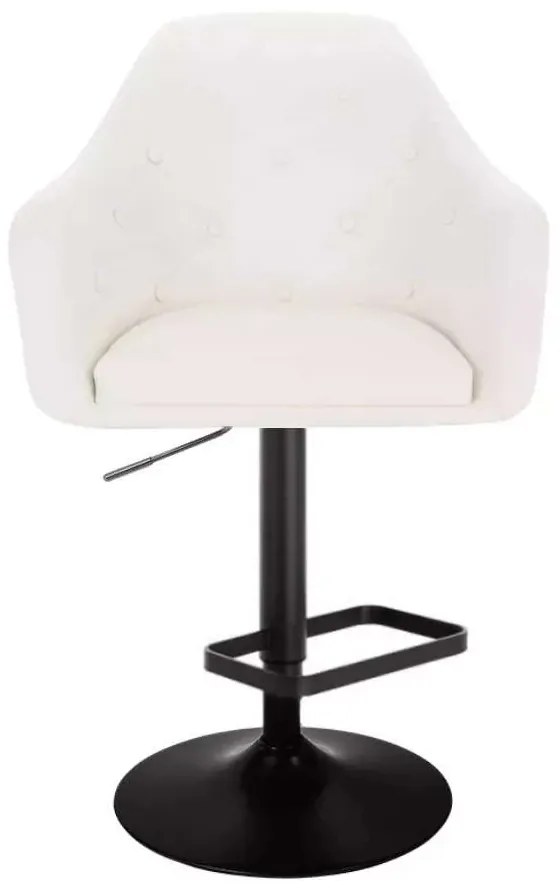 LuxuryForm DESIGN Barová stolička ANDORA na čiernom tanieri - biela