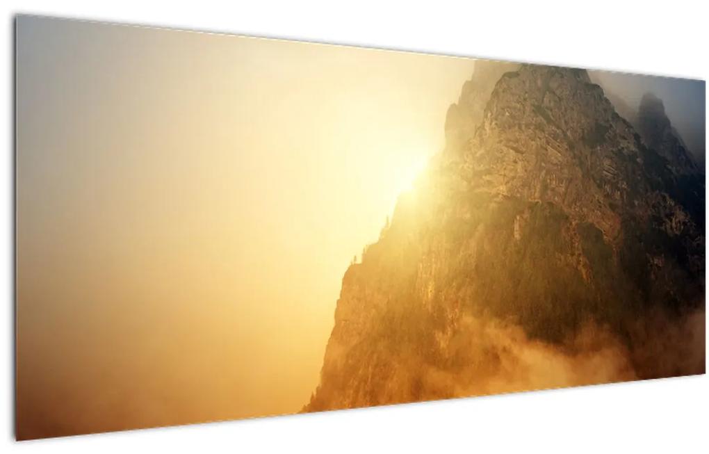 Obraz hory v hmle (120x50 cm)