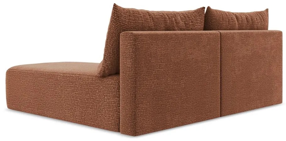 Rozkladacia/s úložným priestorom rohová pohovka v tehlovej farbe (pravý roh) Kalena – Makamii