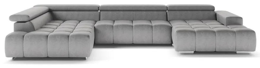Rohová sedacia súprava do U TROPEA ľavá, sivá