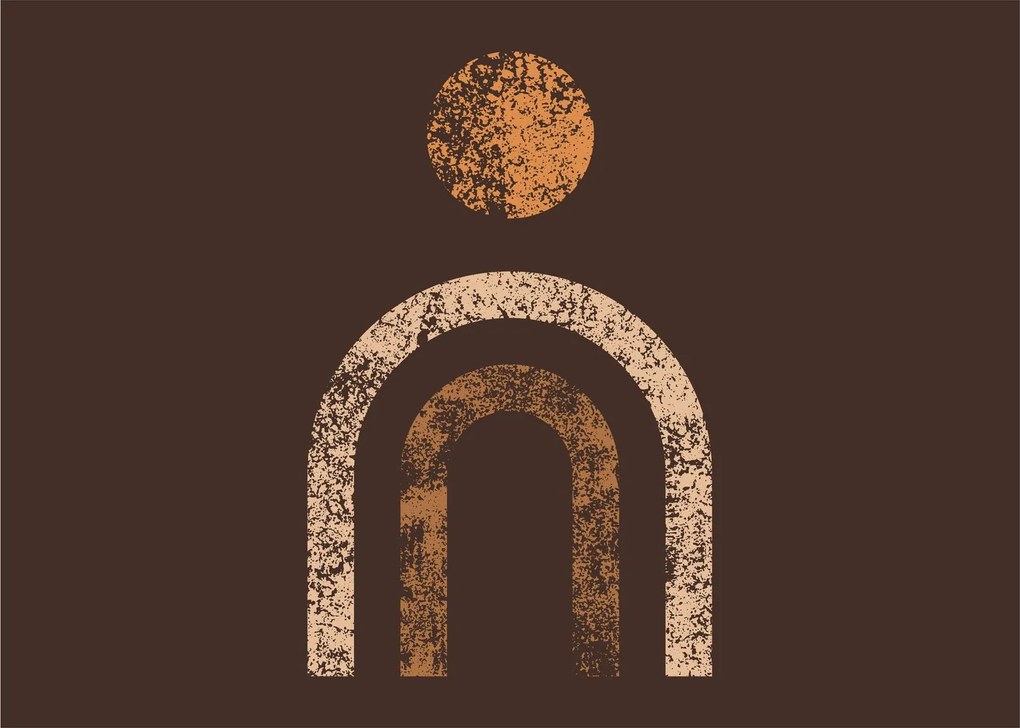 Obraz - Oranžové oblúky N⁰1 (70x50 cm)