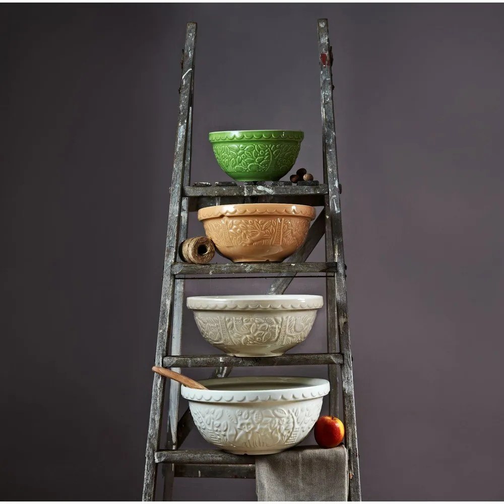 Biele/béžové kameninové misky v súprave 4 ks 200 ml Original Cane – Mason Cash