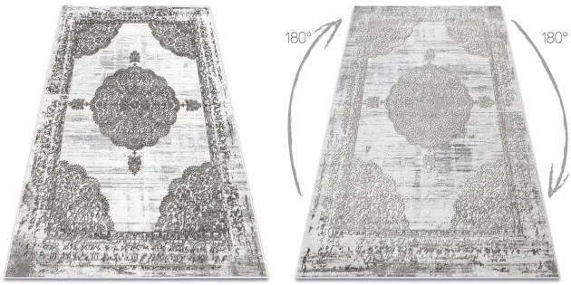 Koberec LIRA E1468 Rozeta, štrukturálny, glamour - sivý