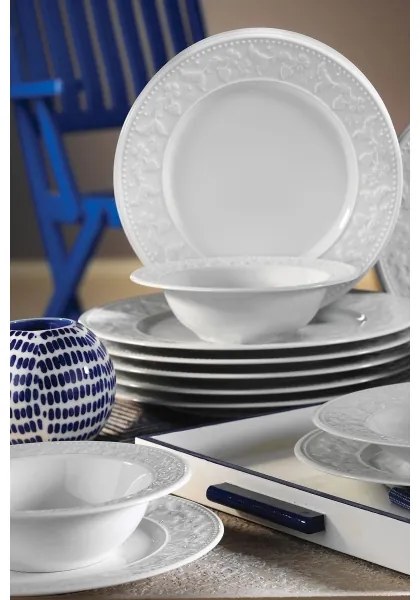 Jedálenská súprava 24 ks biela/porcelán