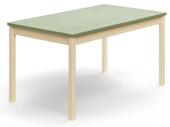 Stôl DECIBEL, 1400x800x720 mm, akustické linoleum, breza/zelenošedá