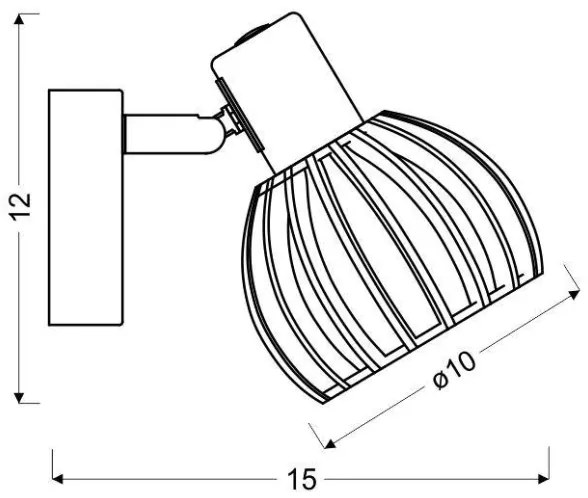 Nástenné bodové svietidlo ATARRI 1xE14/25W/230V