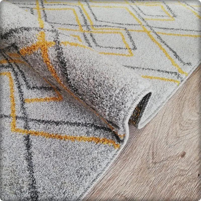 Dekorstudio Moderný koberec RELAX - Žltá sieť Rozmer koberca: 140x190cm