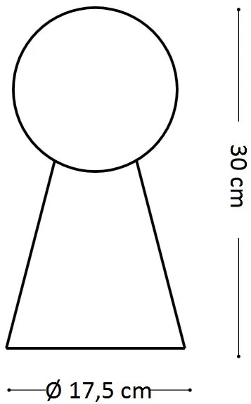 IDEAL LUX Stolová lampička BIRRILO, biela, 30cm