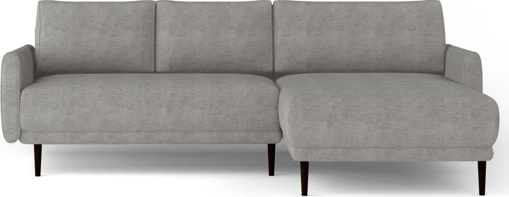 Rohová sedačka Soho, svetlo šedá štruktúrovaná látka, pravý roh