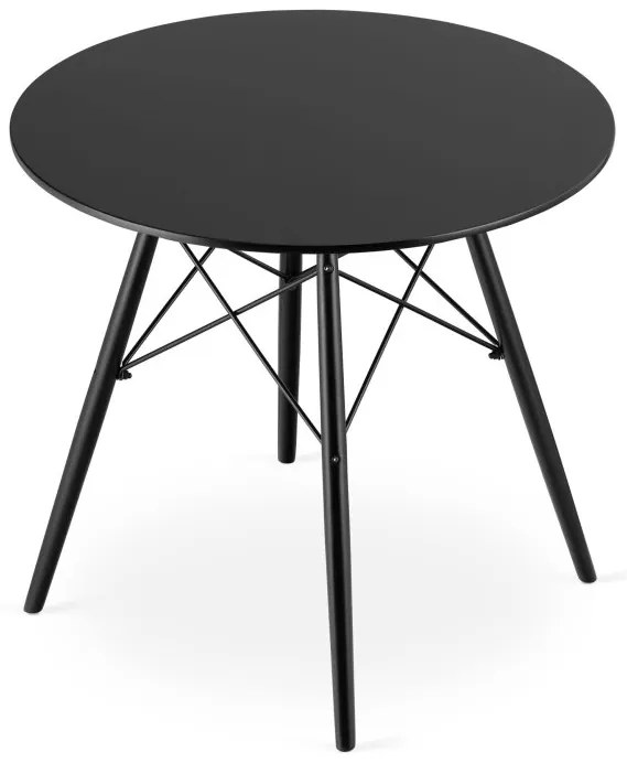 Jedálenský stôl 80 cm čierny
