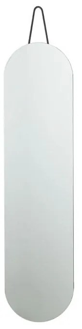 Čierne nástenné zrkadlo Zone A-Wall, 120 x 30 cm