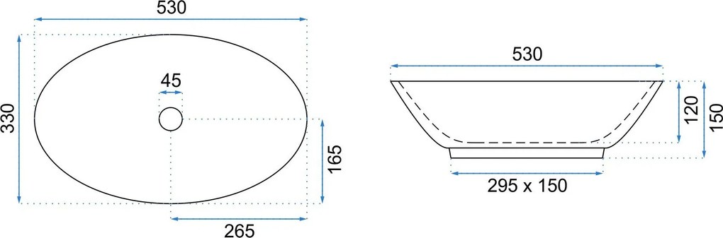 Keramické umývadlo na dosku REA PAMELA mramor