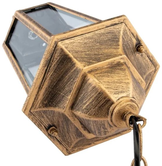 Vonkajší luster na reťazi 1xE27/60W/230V zlatá IP44