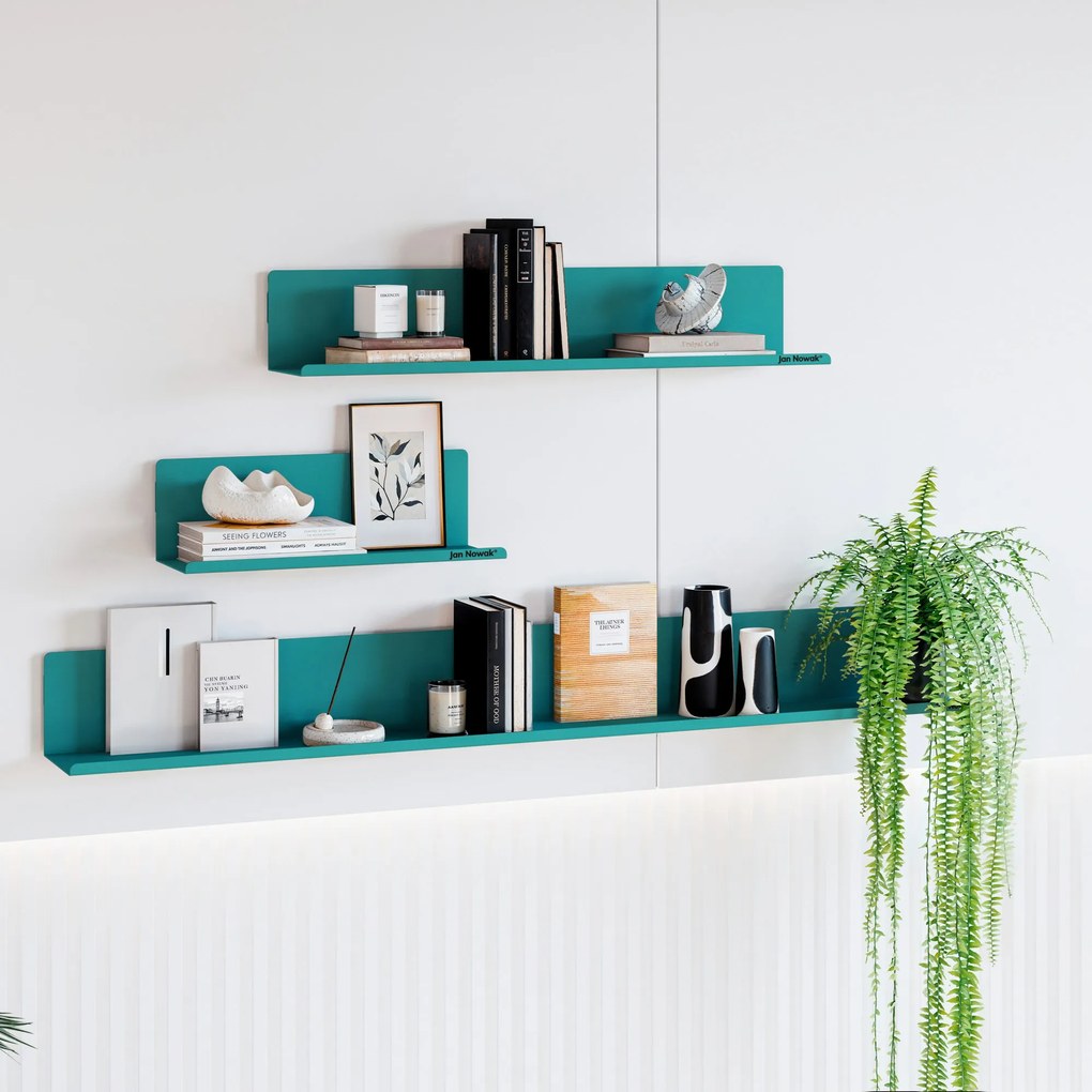 Poličky na stenu JOANNE 1200 mm, Modern: morská farba