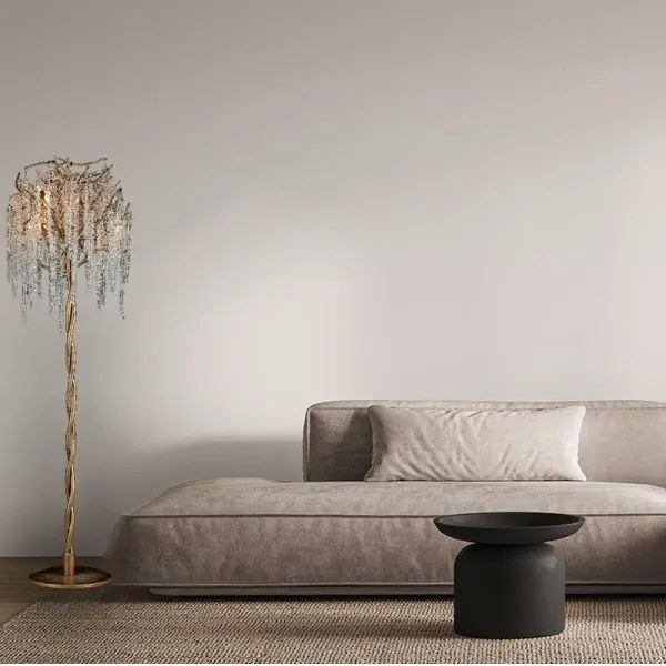 Krištáľová stojacia lampa 5xG9/40W/230V zlatá