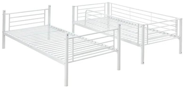 Poschodová posteľ BUNKY 90x200 cm - biela