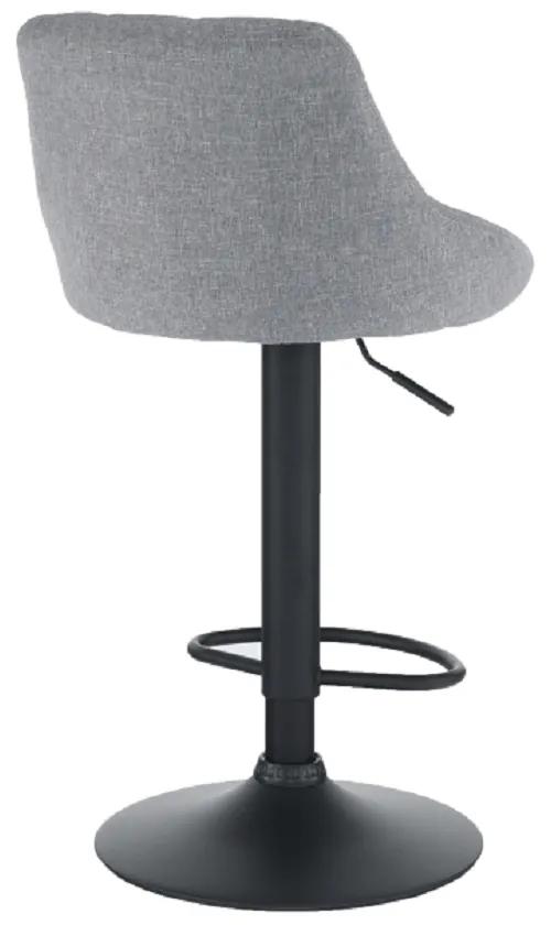 Barová stolička TERKAN — ekokoža/kov, viac farieb čierna