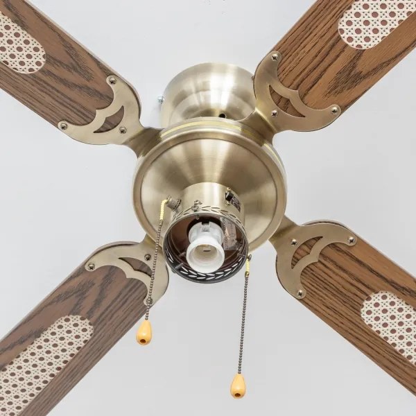 ZEVENTI - Stropný ventilátor NAVAGIO 1xE27/60W/230V hnedá