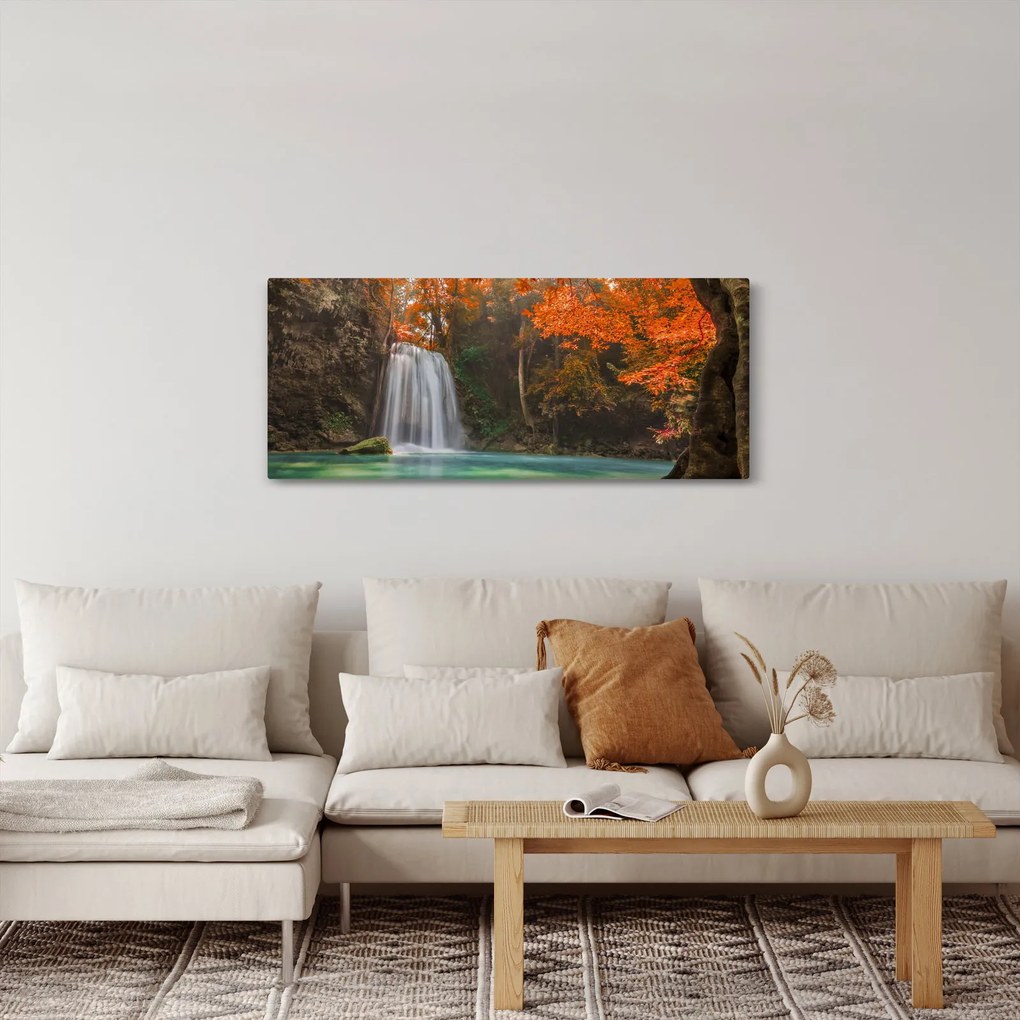 Obraz - Vodopád v Thajsku (120x50 cm)