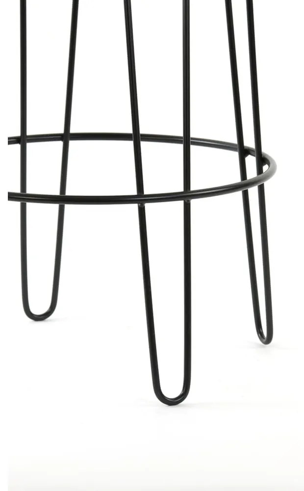 Biela čalúnená barová stolička (výška sedadla 73 cm) Alice – Light & Living