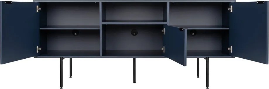 Tmavomodrý TV stolík 180x79x50 cm Bau – noo.ma