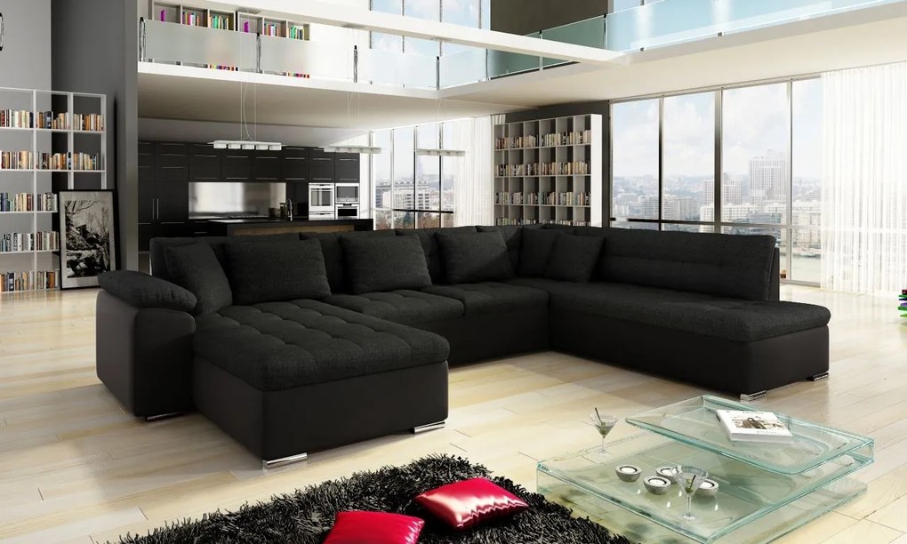 Rohová sedacia súprava Tony Bis, Dostupné poťahy: Uttario Velvet 2955 + Uttario Velvet 2955 + Uttario Velvet 2979, Strana: Pravá - U