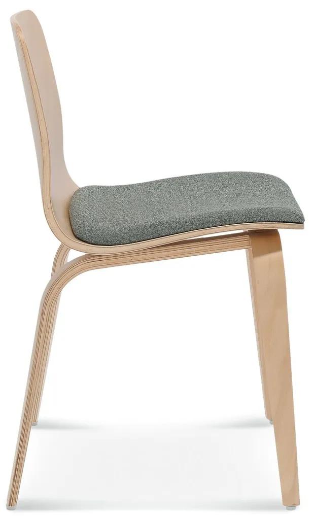 FAMEG Hips - A-1802 - jedálenská stolička Farba dreva: buk štandard, Čalúnenie: koža L1