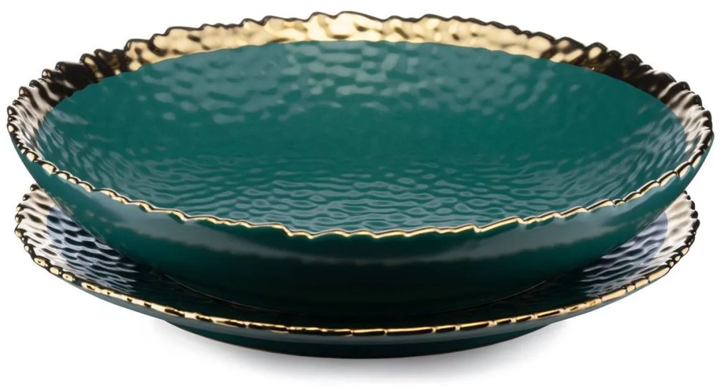 Hlboký keramický tanier Kati 26 cm zelený