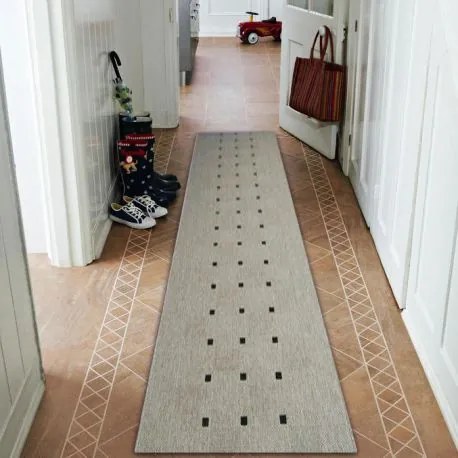 Behúň SIZAL FLOORLUX model 20079 strieborná / čierna Veľkosť: 80 cm