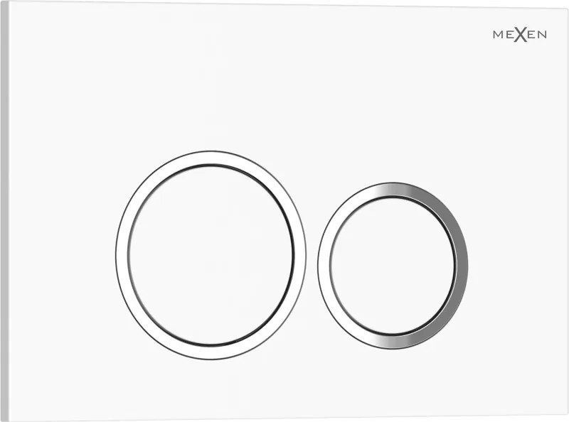 Mexen Tex 01 splachovací tlačidlo, biely lesklý - 6101-01