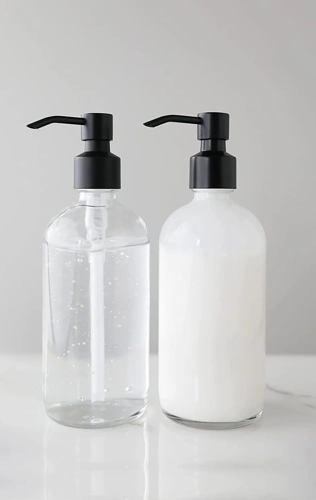 Arte Regal Dávkovač na mydlo/šampón/kondicionér dávkovač - 0,5l - číre sklo