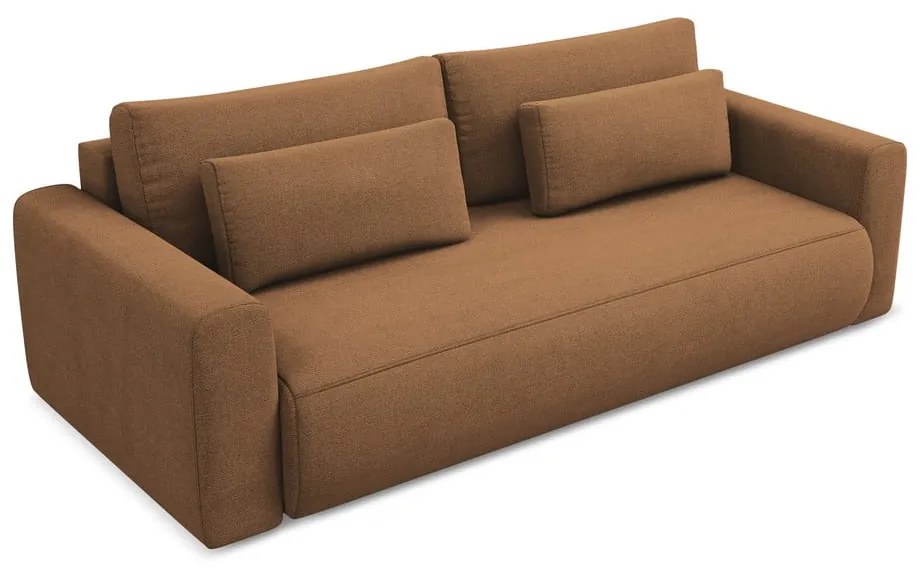 Terakotová rozkladacia/s úložným priestorom pohovka 238 cm Kapua – Makamii