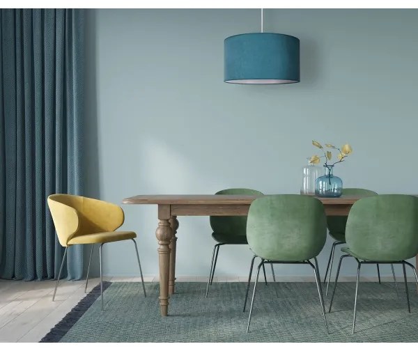 Duolla - Luster na lanku BRISTOL 1xE27/40W/230V pr. 45 cm tyrkysová