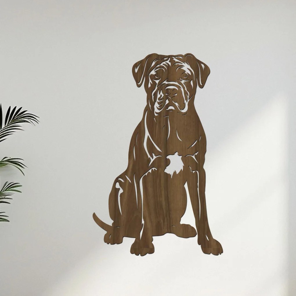 dřevo života Drevená dekorácia s motívom Cane Corso Rozmery - cm: 26x40, Zvoľte farbu dekoru: Antracitová