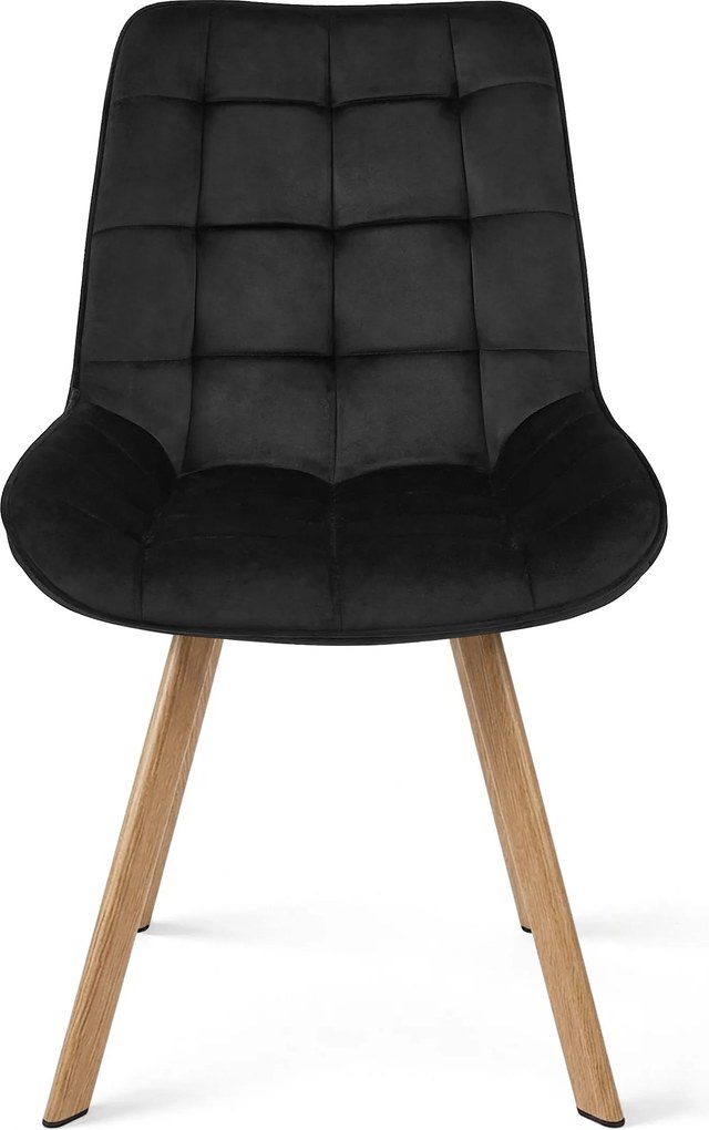 Jedálenská stolička SORIA VELVET, čierna