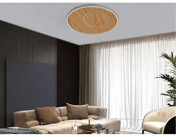 LED Stmievateľné stropné svietidlo LED/65W/230V 3000-6500K hnedá +diaľkové ovládanie