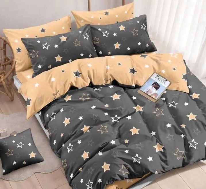 Obliečky Dvojstranné Hviezdy Bavlna 7-dielna súprava