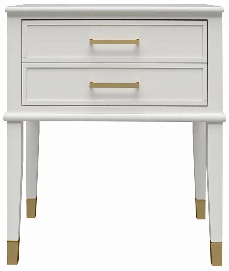 Biely nočný stolík Westerleigh – CosmoLiving by Cosmopolitan