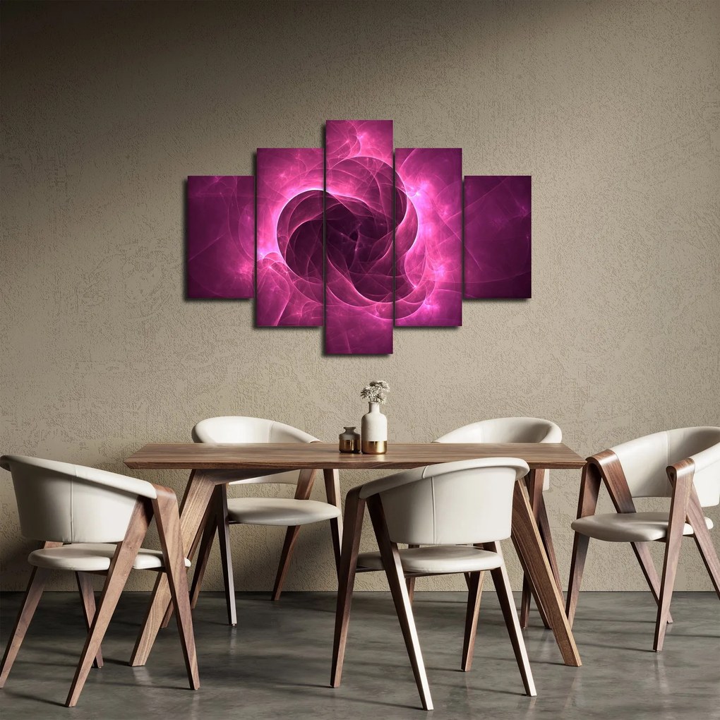 Obraz modernej ružovej abstrakcie (150x105 cm)