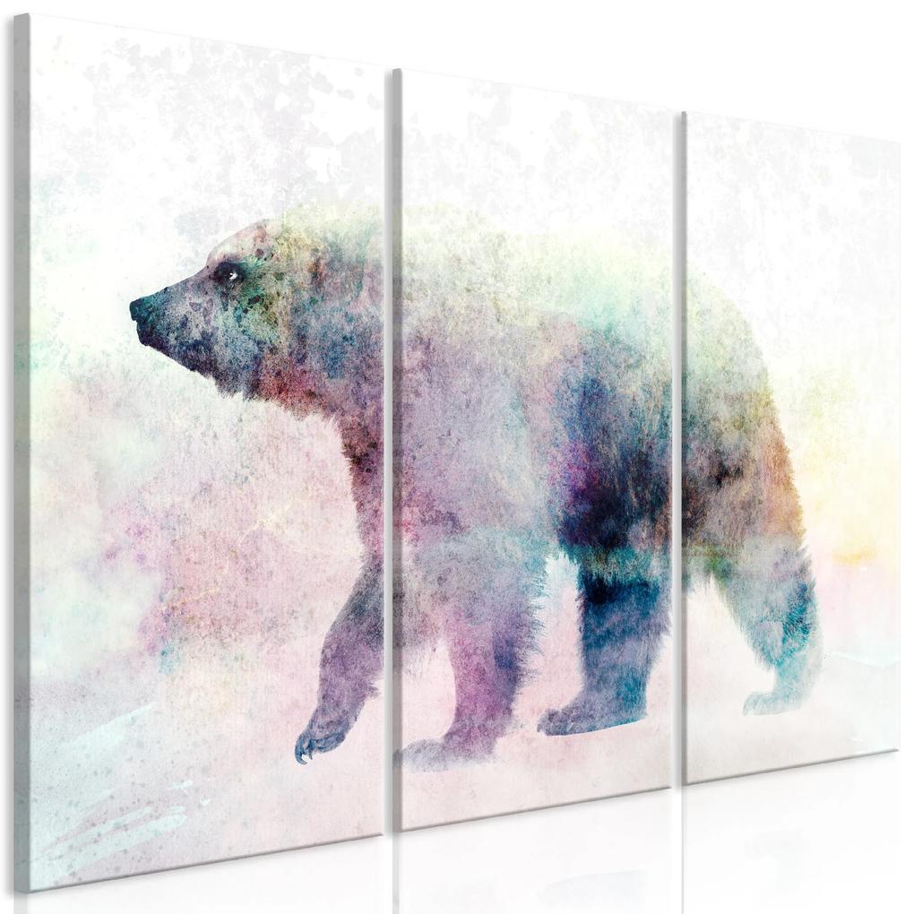 Artgeist Obraz - Lonely Bear (3 Parts) Veľkosť: 120x80, Verzia: Na talianskom plátne