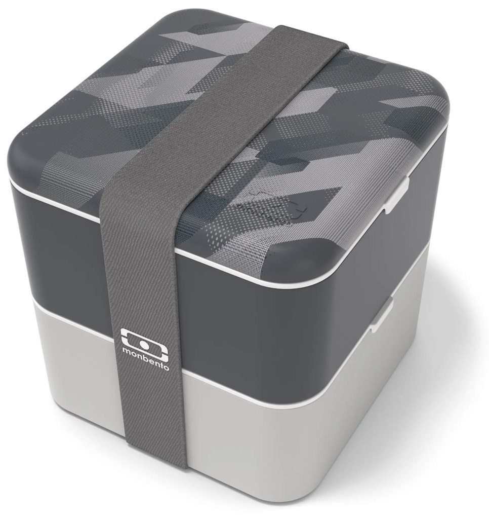 monbento Desiatový box Monbento Square Graphic Grey 1,7 l