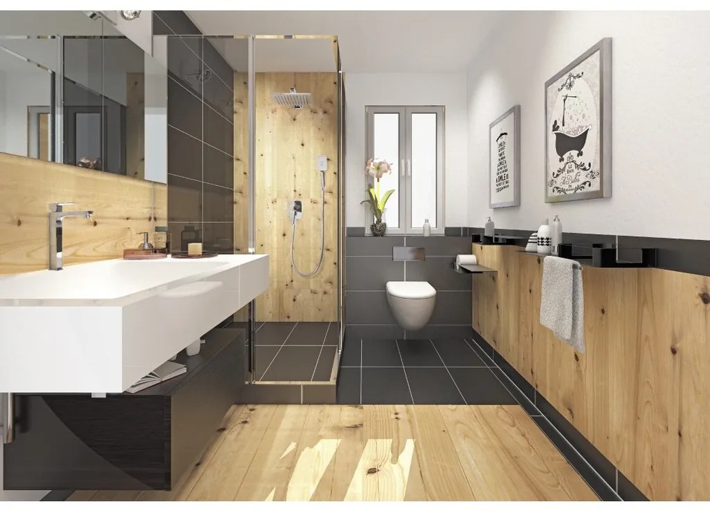 Invena Nyks, podomietková sprchová sada s 2-výstupovým telesom, chróm lesklý, INV-BS-28-0K2-A