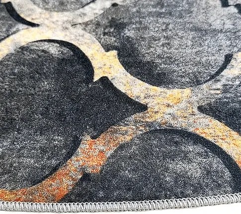 BE Koberec Porte 0066 GREY GOLD – žltý okrúhly Rozmer: 80 cm