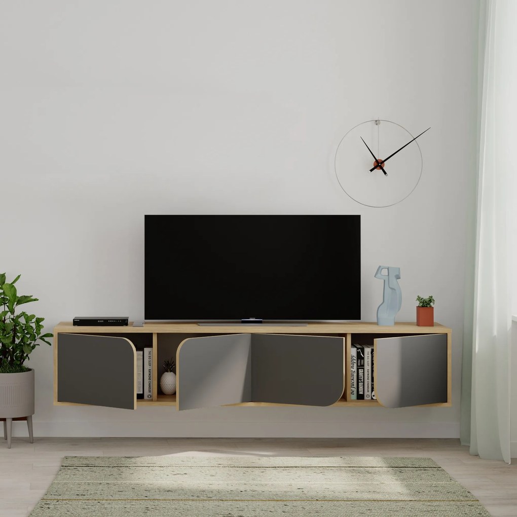 Televizní stolek Spark dub safírový/antracit