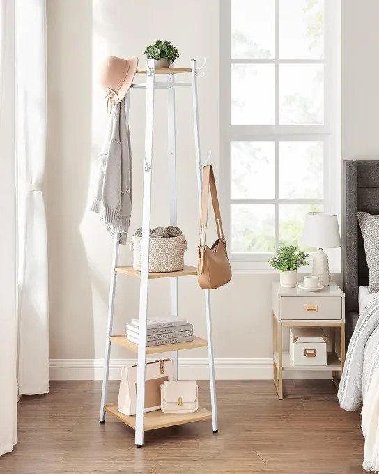 Vešiakový stojan s policami LCR080W09