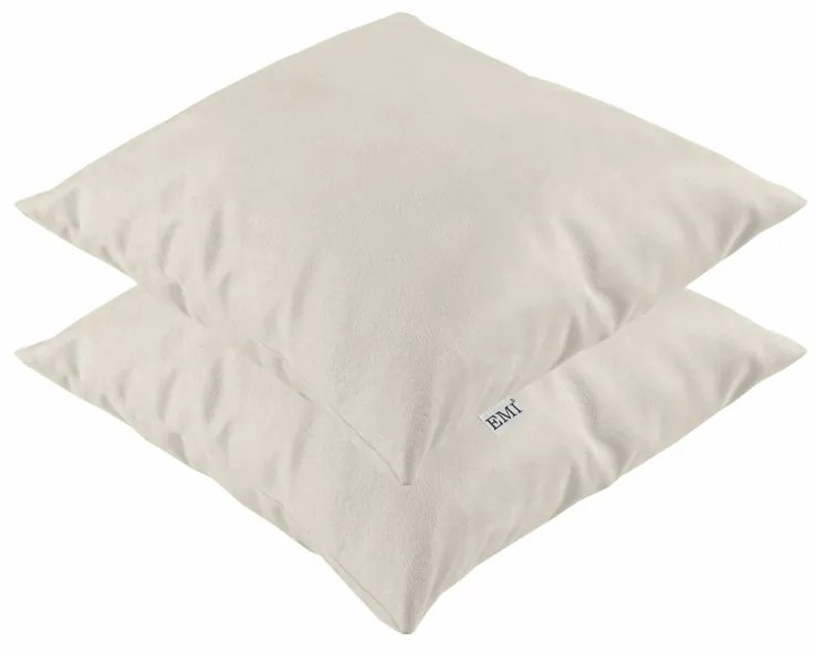 Vankúš krémový semiš EMI, Vankúš 40x40 cm